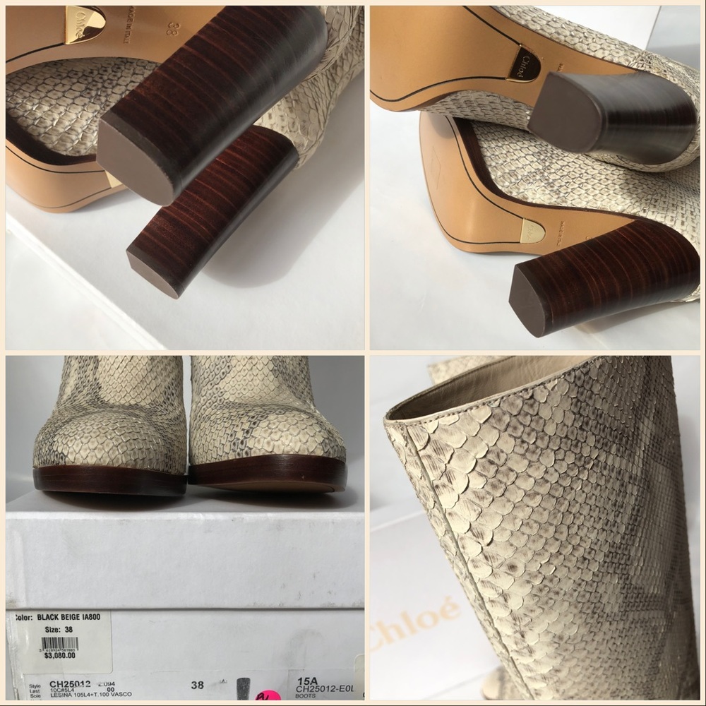 Chloe Python/Snakeskin Boots - Picture 7 of 8